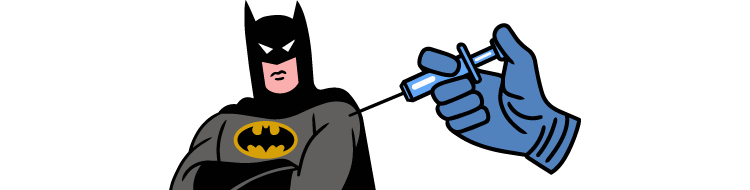 Batman gets inoculated